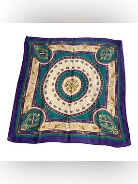 Vintage 90s Regal Purple Head Scarf